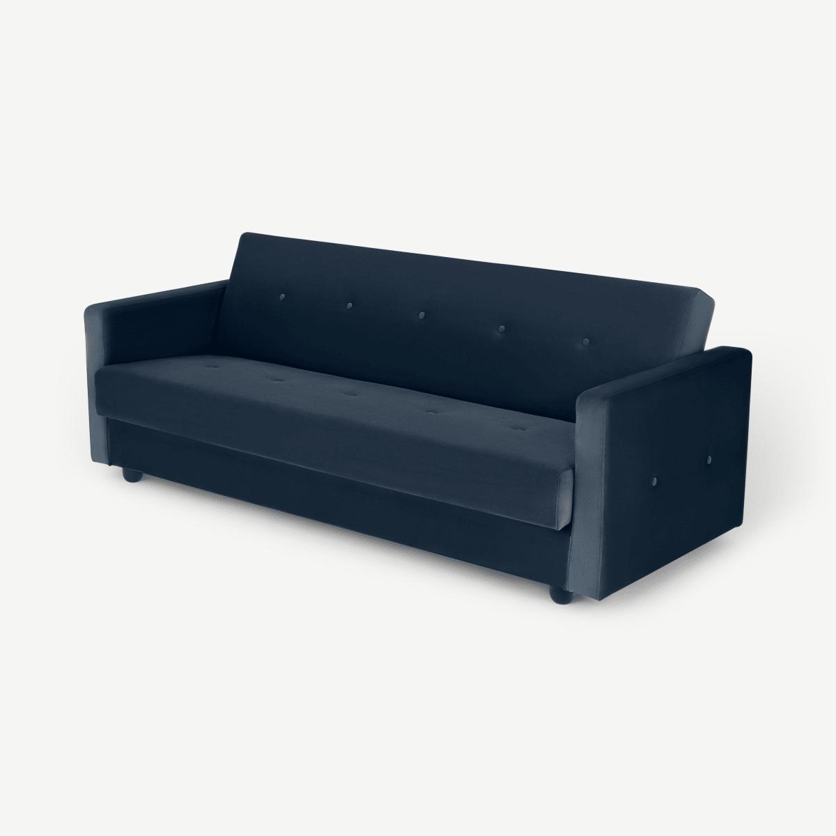 Chou Click Clack Sofa Bed with Storage, Sapphire Blue Velvet