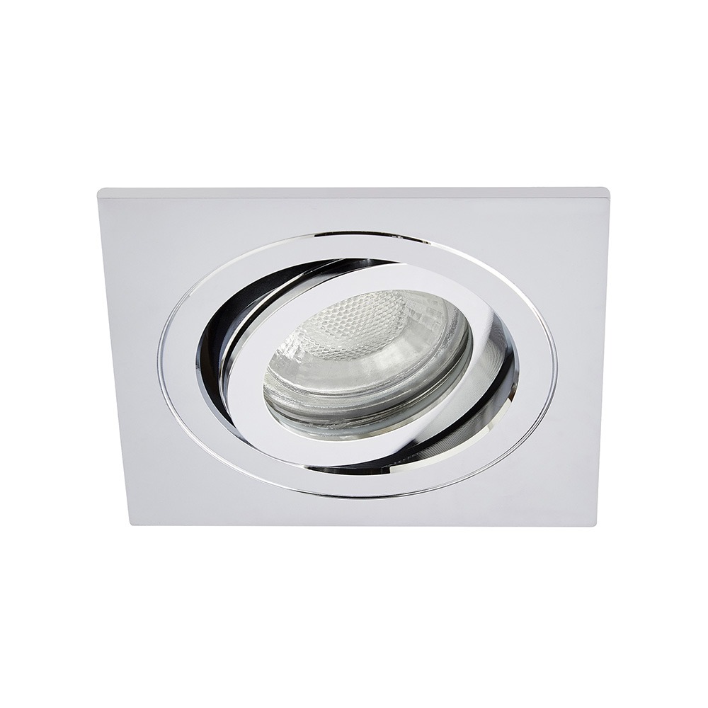 Sym Square IP65 Tiltable Downlight, Chrome