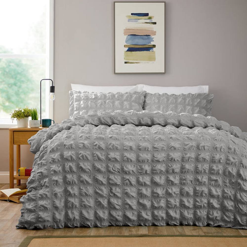 New Edge Blinds Soho Duvet Set in Grey