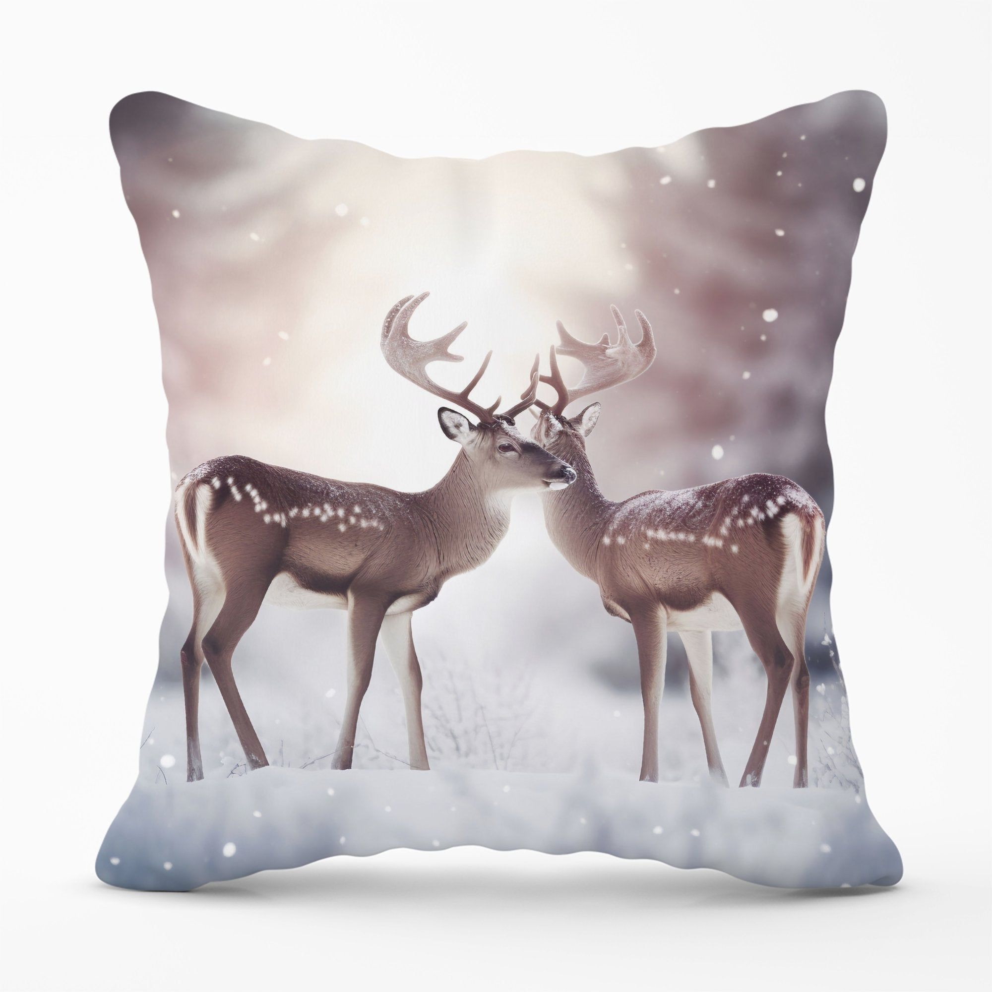 Warren Reed - Designer Reindeer In The Snow Cushions