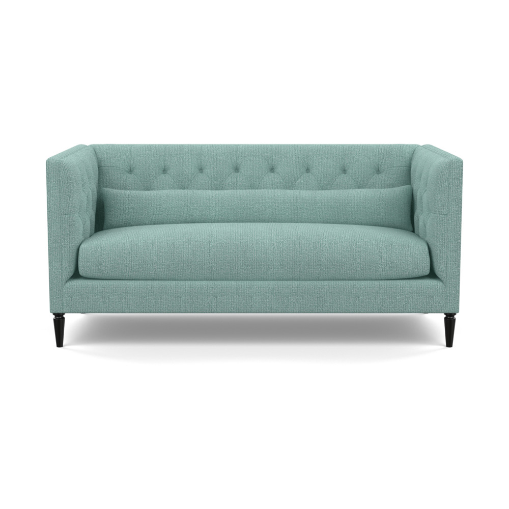 Heal's Balmoral 3 Seater Sofa Tejo Recycled Teal Black Feet