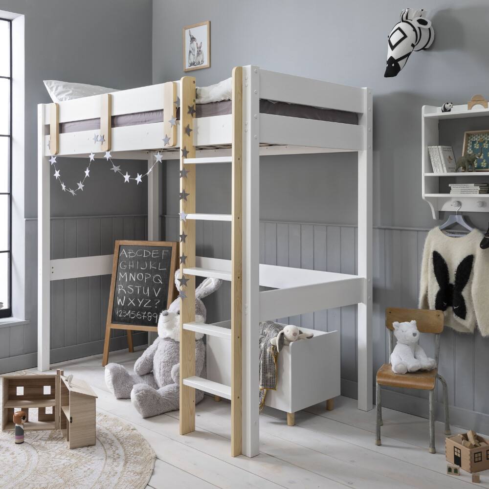 Nöa and Nani Una Highsleeper Cabin Bed in White