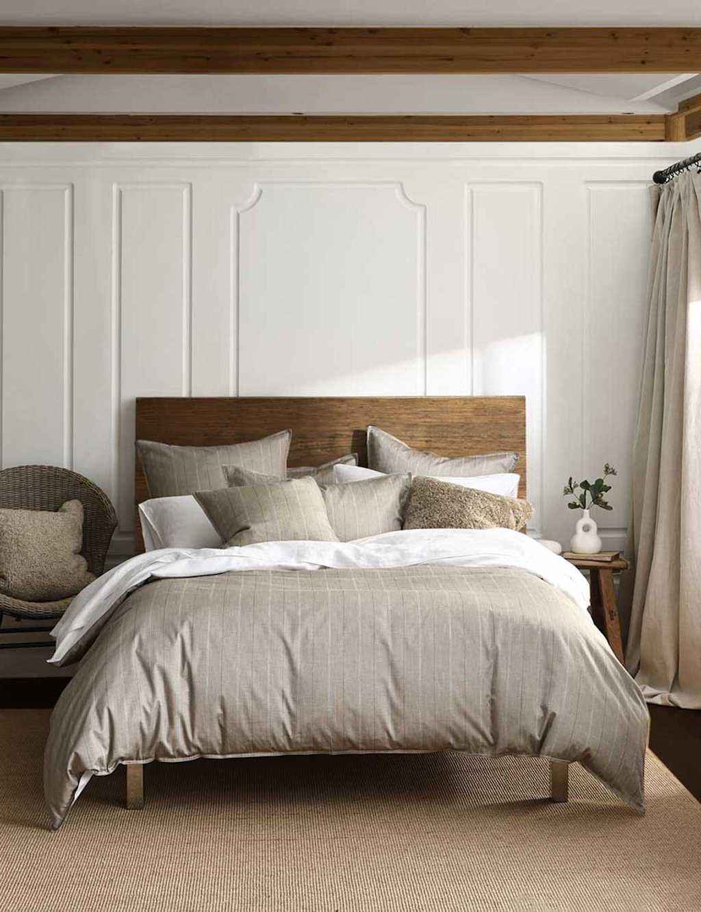 MM Linen Pure Cotton Hedge Natural Bedding Set Natural Mix