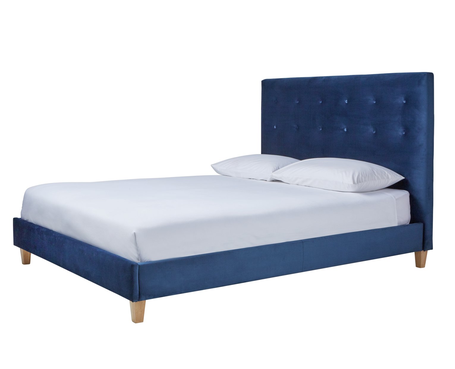 Habitat Hattie Double Bed Frame - Blue Velvet