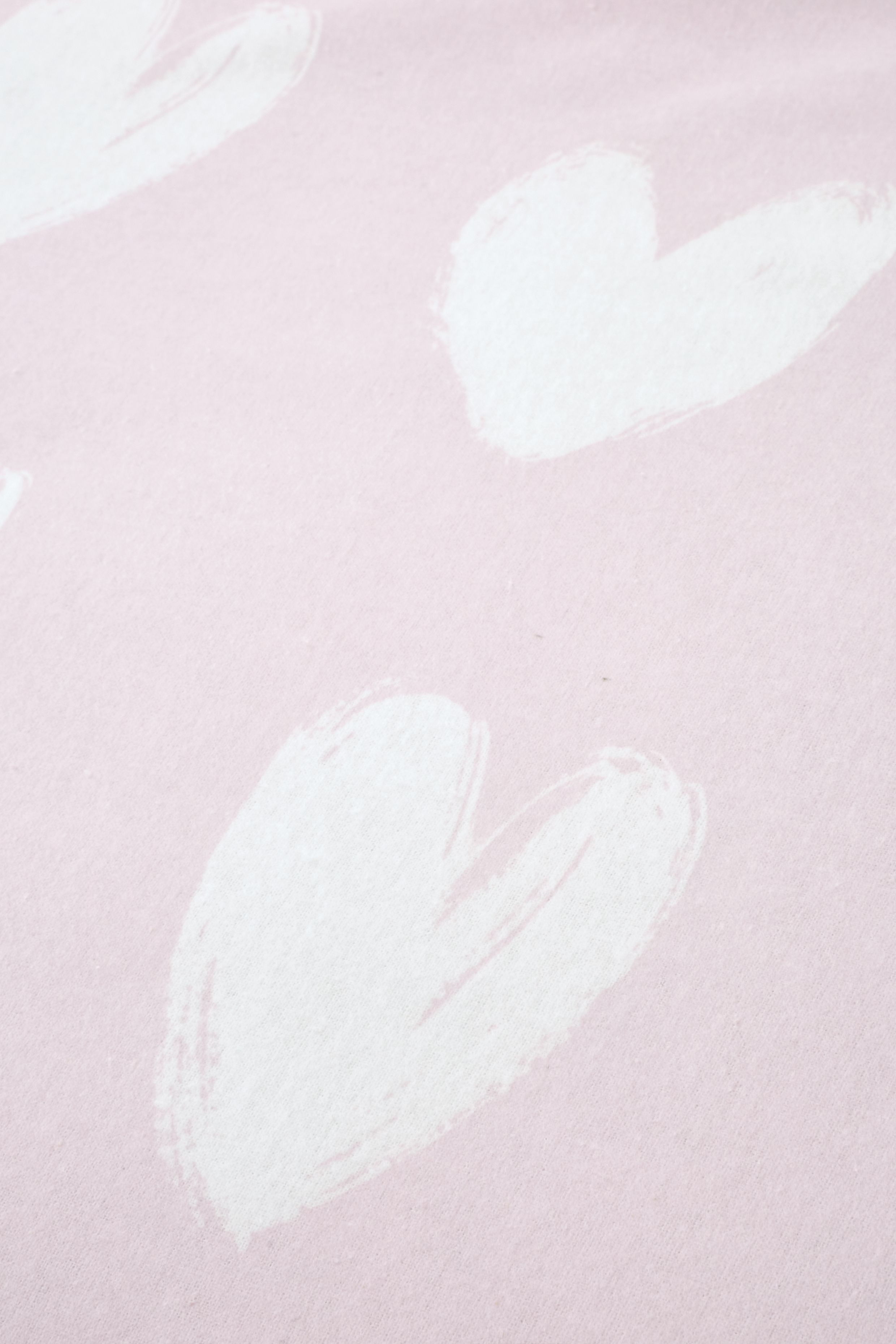 Catherine Lansfield 'Brushed Cotton Hearts' Fitted Sheet in Pink 2