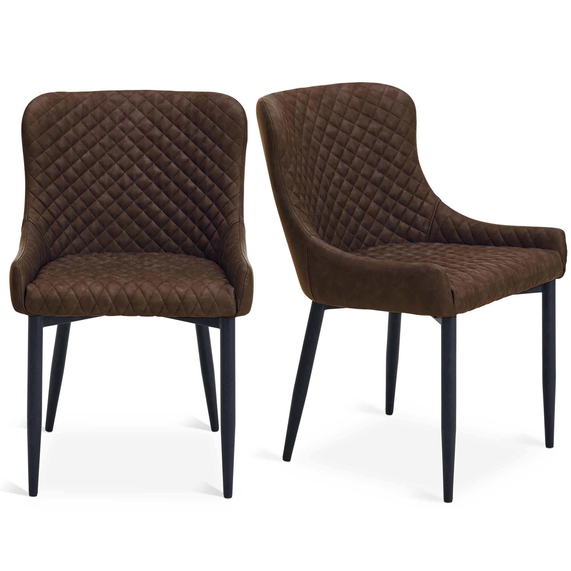 Set of 2 Montreal Dining Chairs, Faux Leather