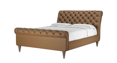 Knightsbridge King Bed in Spiced Honey Soft Leather - sofa.com