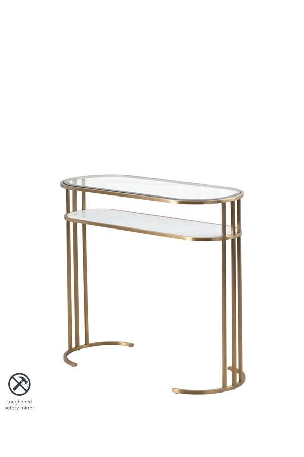 Aria Console Table Brass