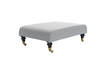 Ottoman Medium Rectangular Footstool in White Cliffs Whitstable - sofa.com