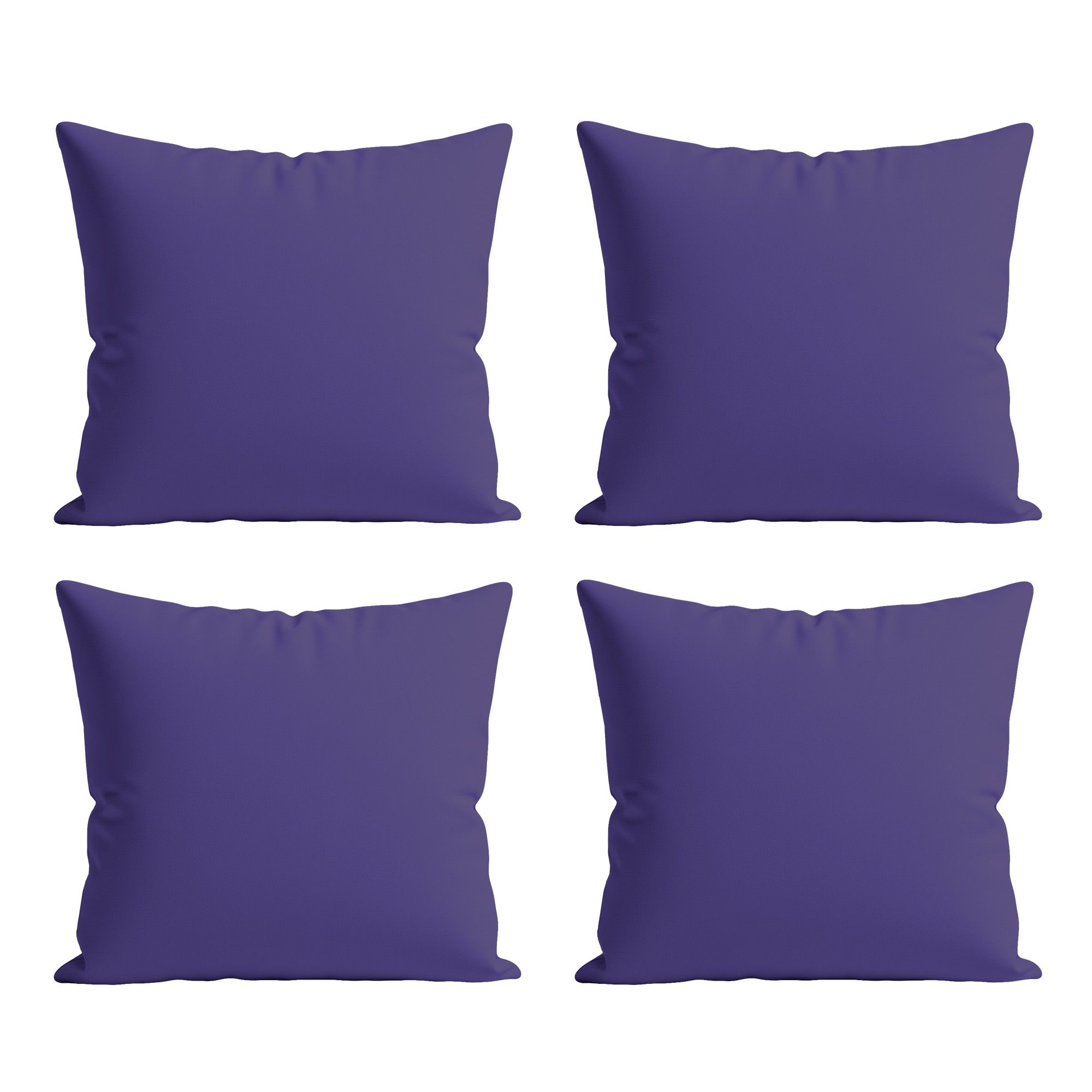 Snug City Waterproof Outdoor Garden Patio Cushion Cover & Inner Square Pack Of 4 in Purple