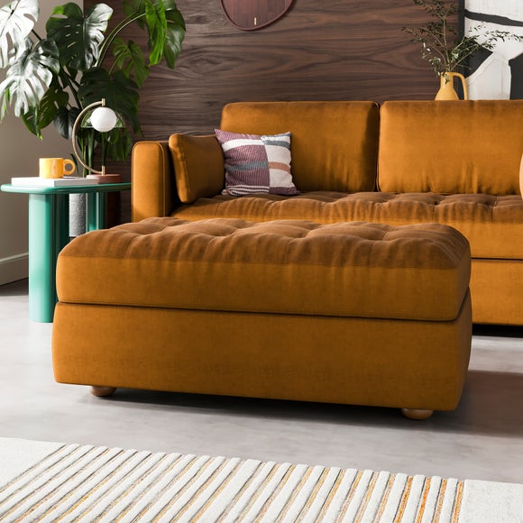 Zoe II Velvet Storage Footstool