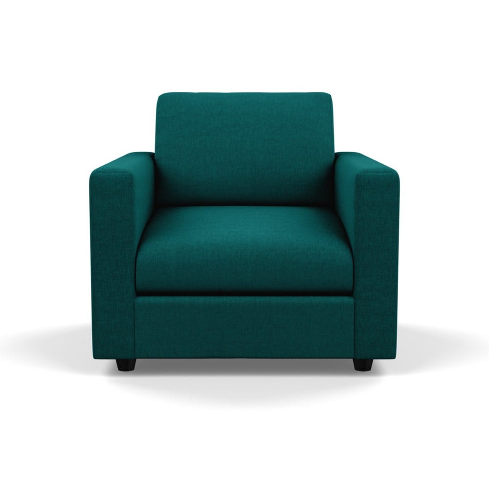 Heal's Nimbus II Armchair Brushed Cotton Pine Black Feet 2