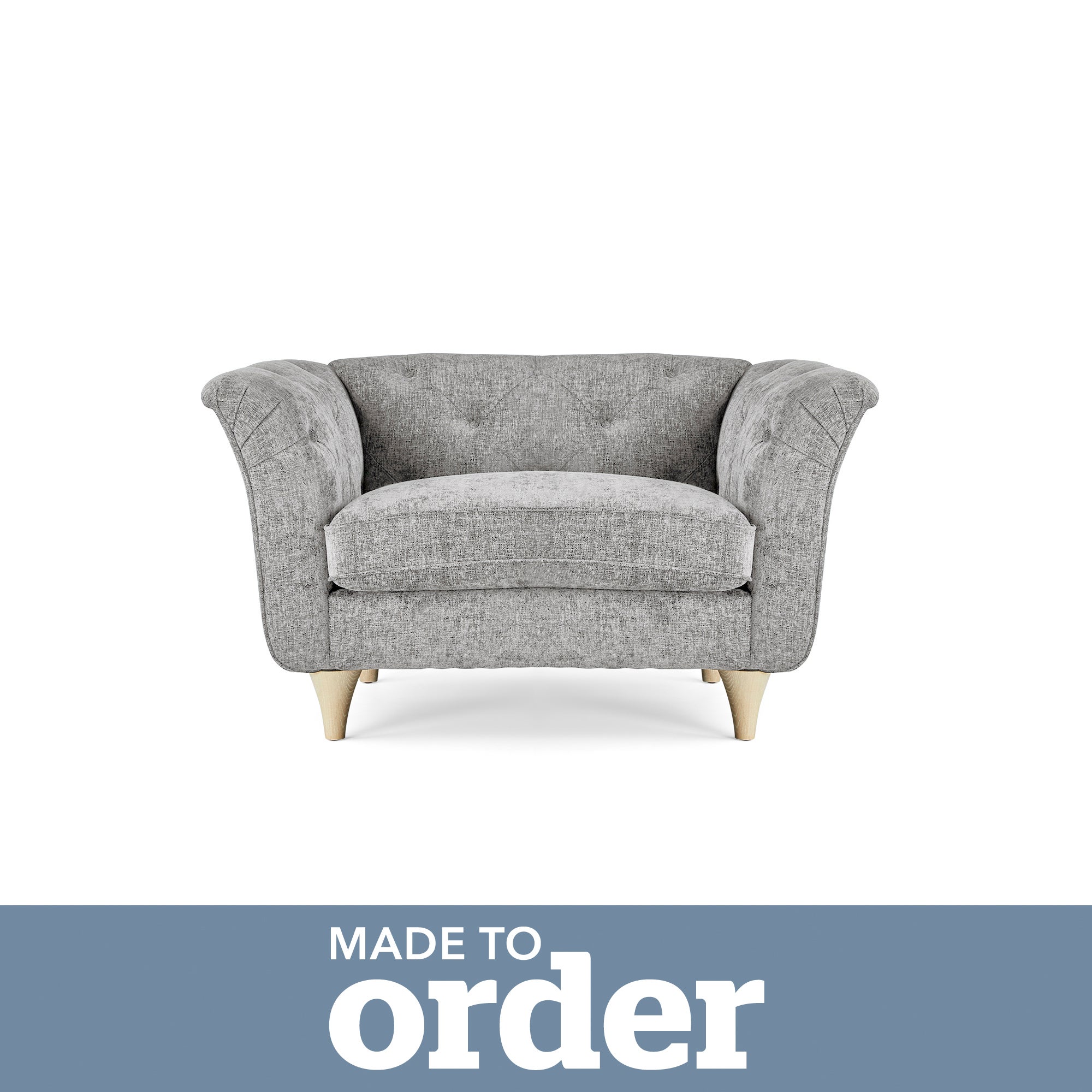 Jaipur Snuggle Chair Luxury Chenille Grey