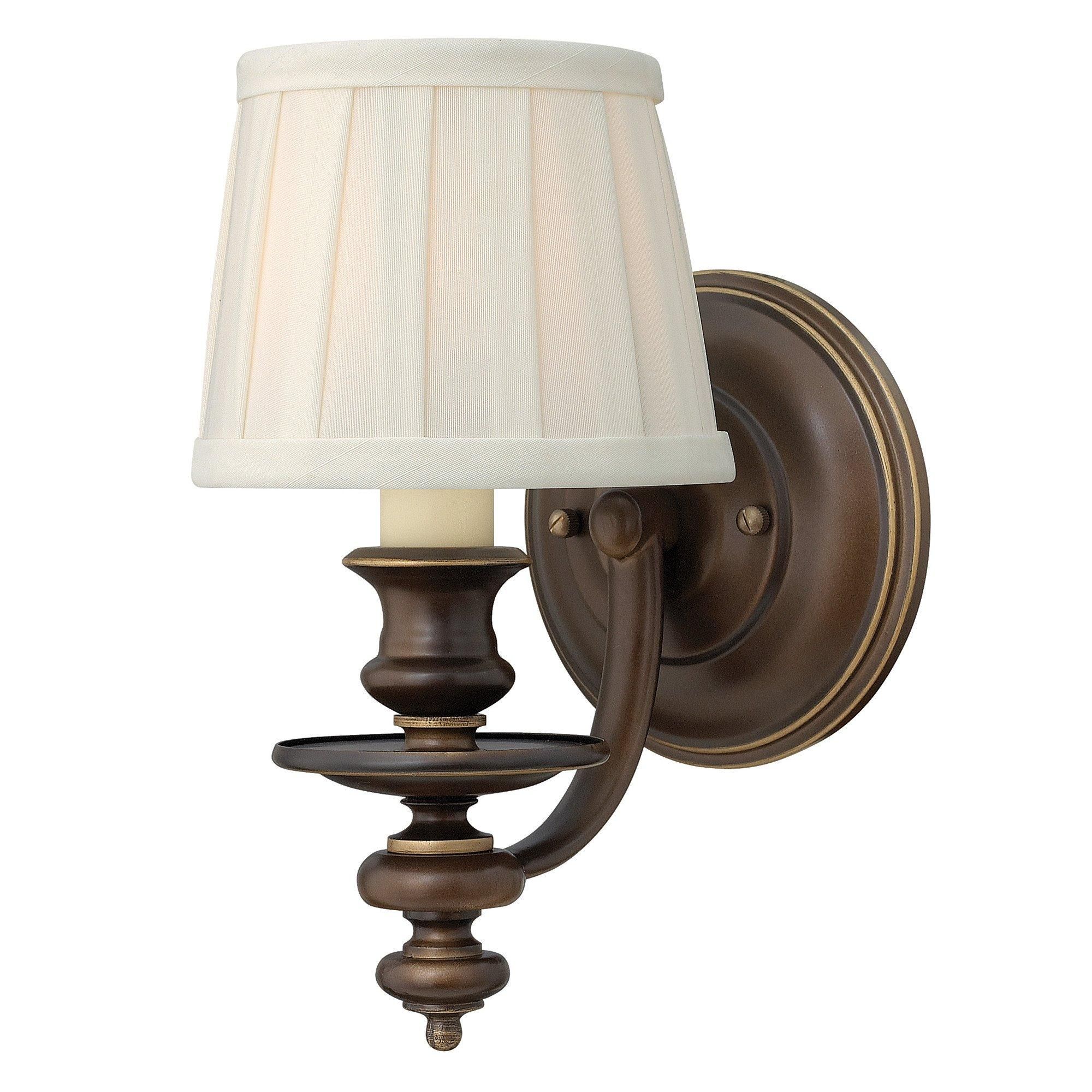 Netlighting Dunhill 1 Light Indoor Wall Light Royal Bronze E14 in Brown