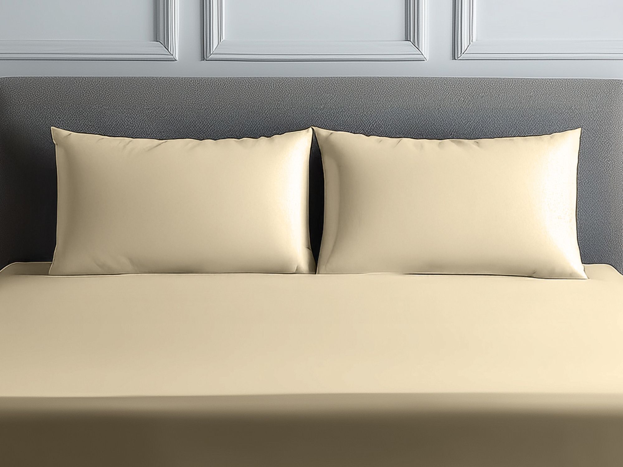 Snug City Luxury 200TC Housewife Pillowcase Pair Soft Feel in Cream
