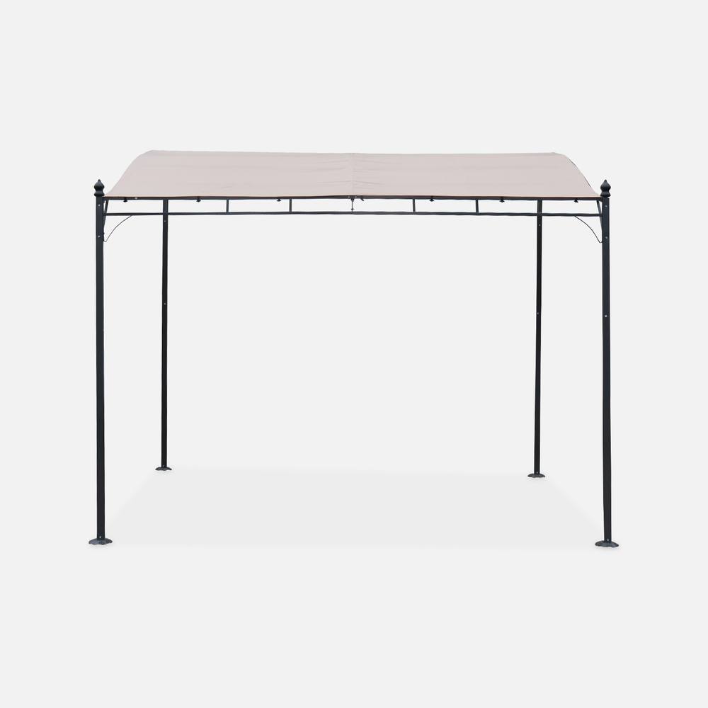 sweeek 3x2.5m Wall-mounted Pergola in Beige 2