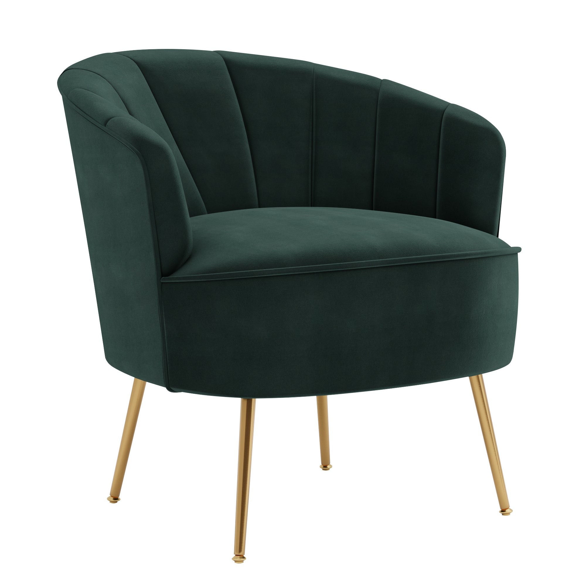 Matilda Velvet Shell Chair Blue