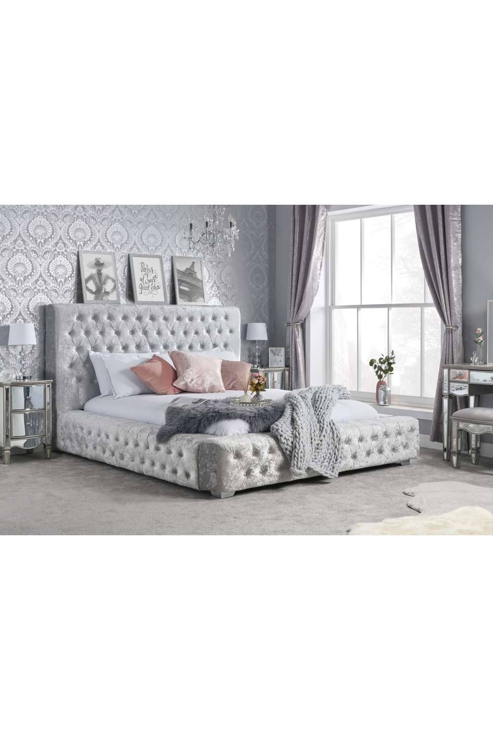 Birlea Grande Bed in Grey