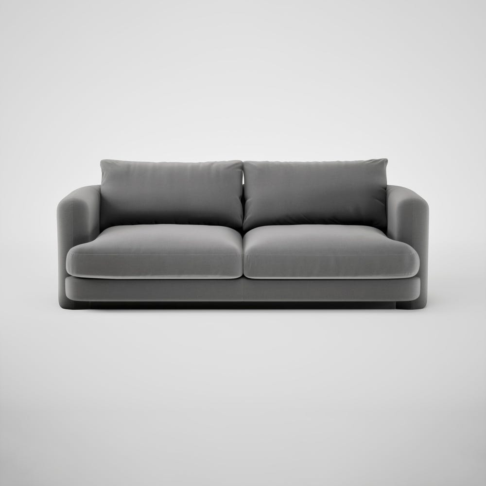 Heal's Rafi 3 Seater Sofa Smart Velvet Mercury 2
