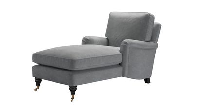 Bluebell Chaise Armchair in Thatch Smart Velvet - sofa.com
