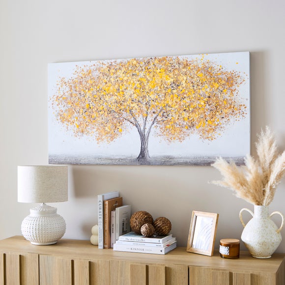 Autumn Leaves Hand Finished Textured Canvas