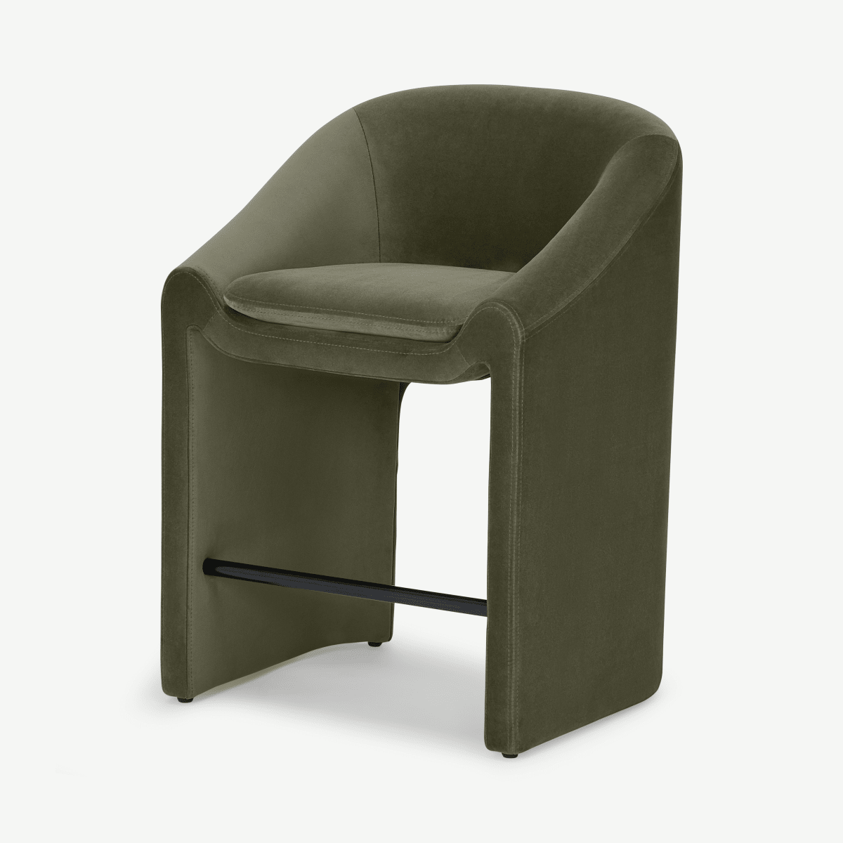 Shona Counter Height Bar Stool, Pistachio Green Velvet