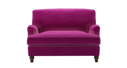 Bluebell Loveseat Sofabed in Peony Cotton Matt Velvet - sofa.com