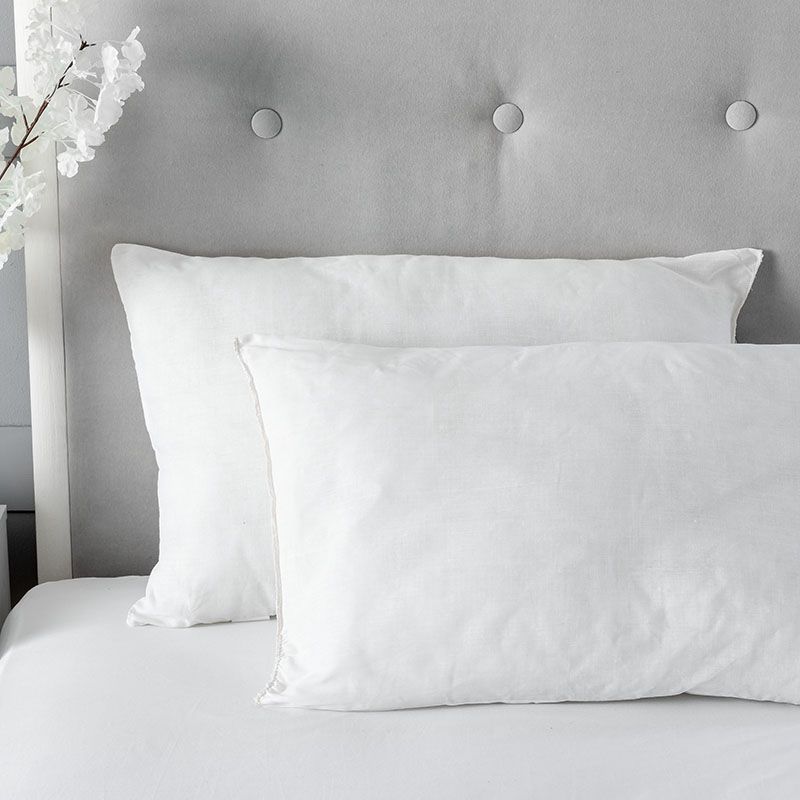 Snug City Anti Allergy Hollowfibre 2 Pack Pillows Microfibre Soft Cover & Anti Allergy Hollowfibre Filling in White