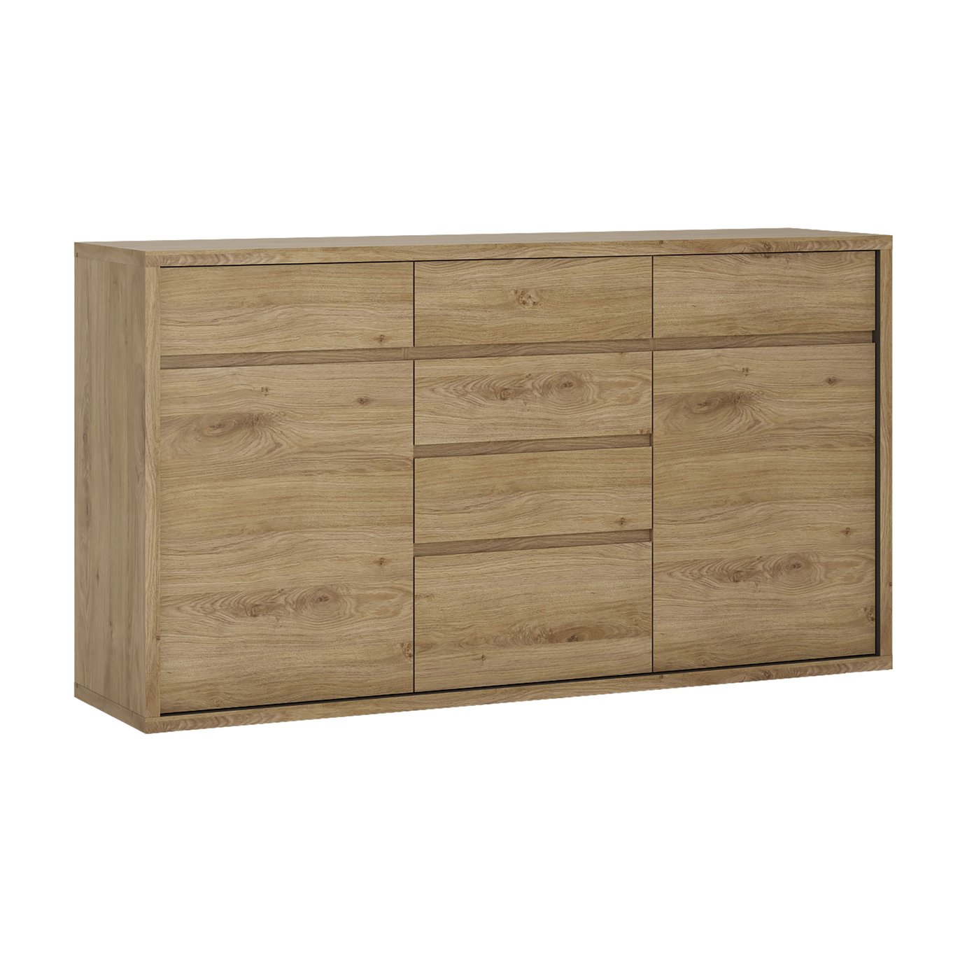 Clifford 2 Door 6 Drawer Sideboard - Oak Effect