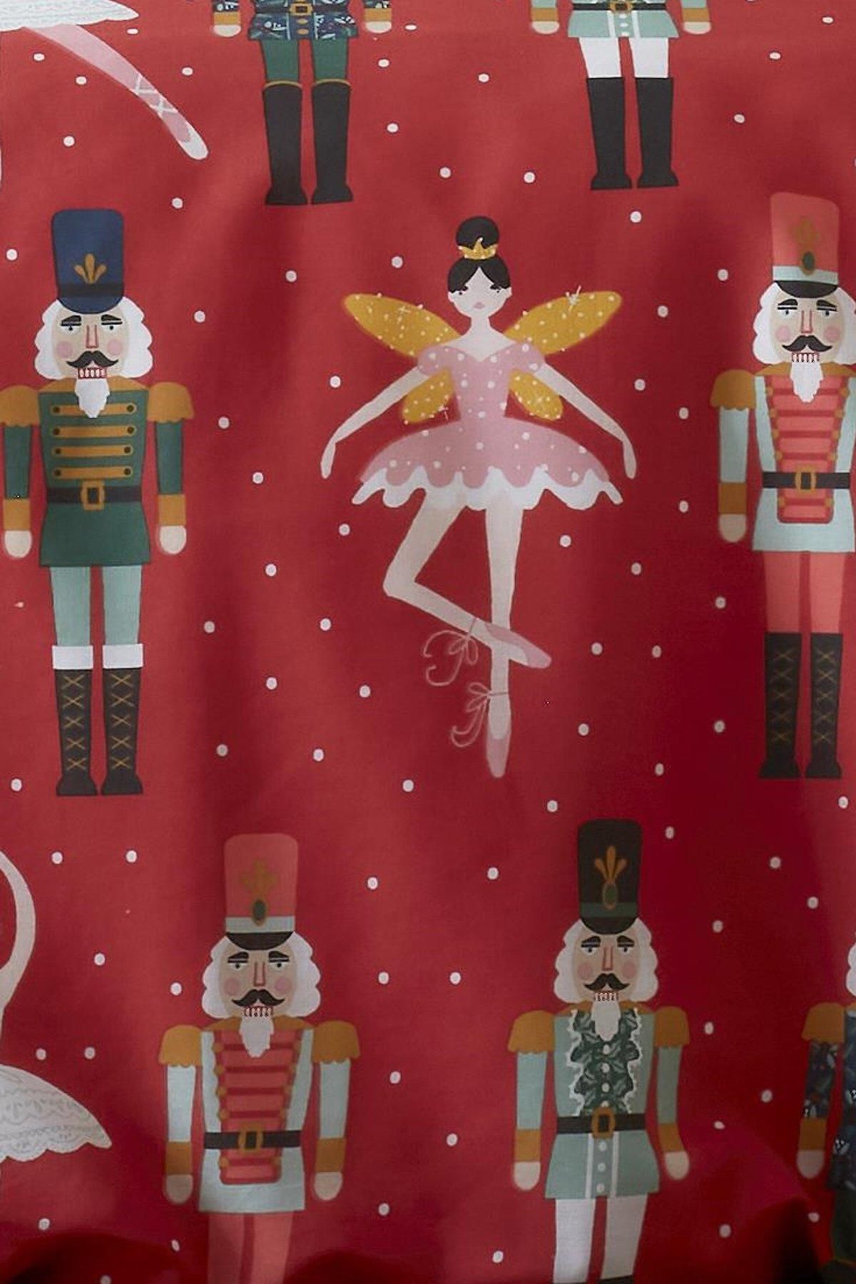 Fusion 'Nutcracker' Festive Character Print Duvet Cover Set in Red 3
