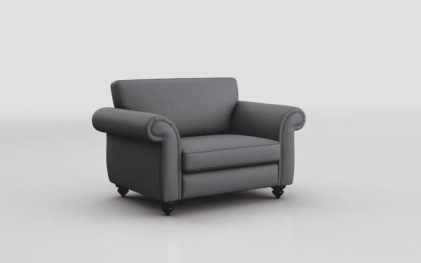 Grey Fabric Rossetta Snuggle Standard Back