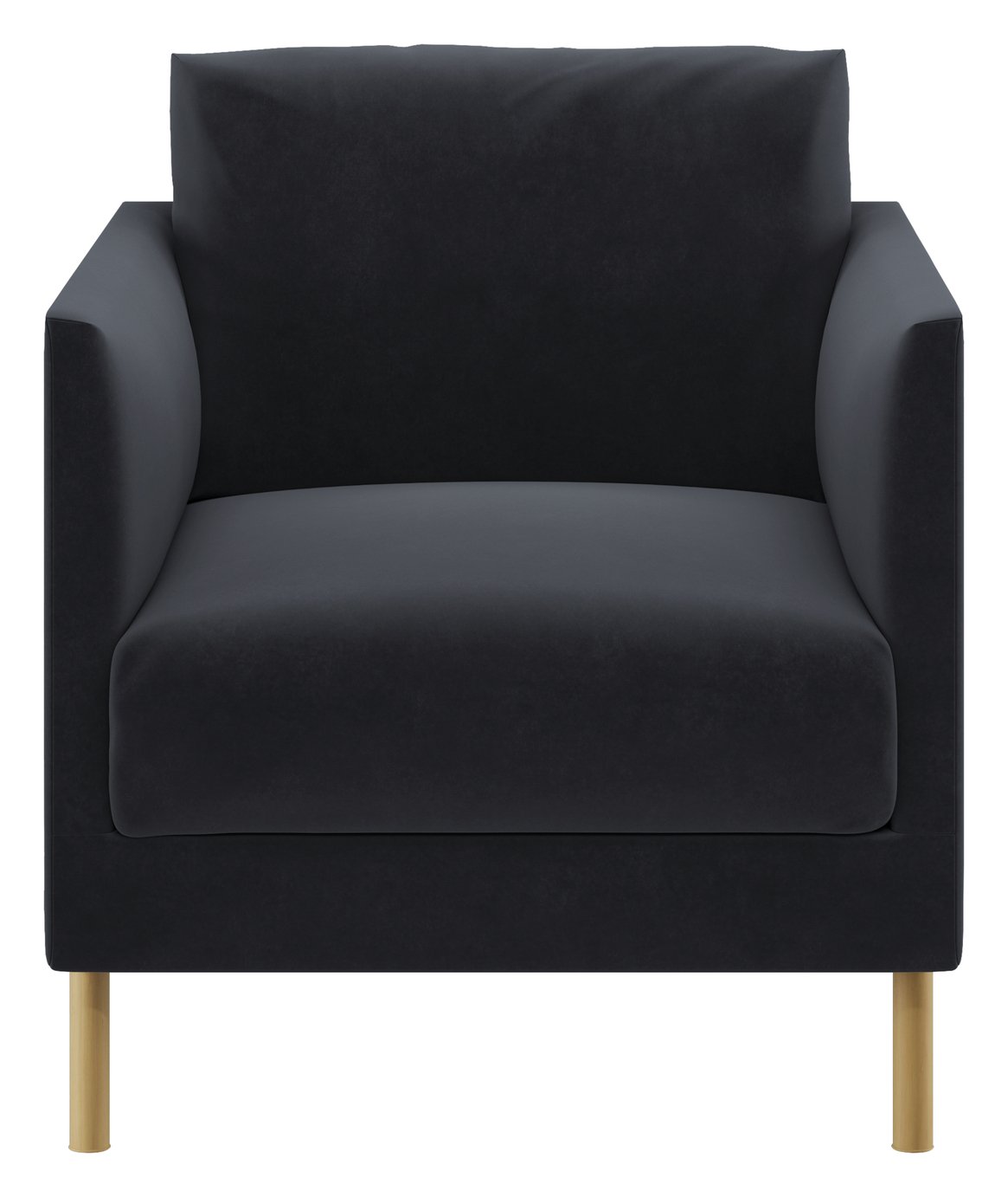 Habitat Hyde Charcoal Velvet Armchair