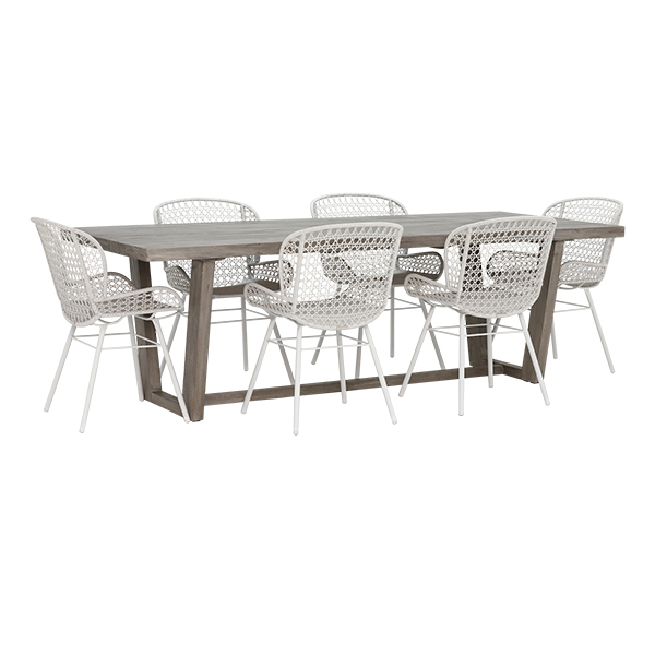 Kos 6 Seat Garden Dining Set with Faro Chairs