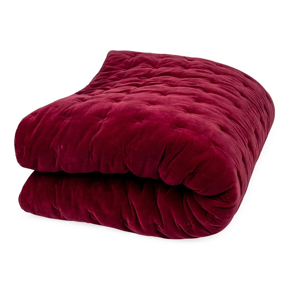Heal's Velvet Quilt Plum 140 x 200cm