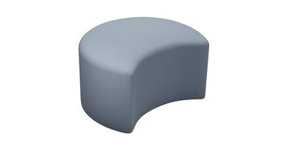 Luna Half Moon Footstool in Loch Brushed Linen Cotton - sofa.com