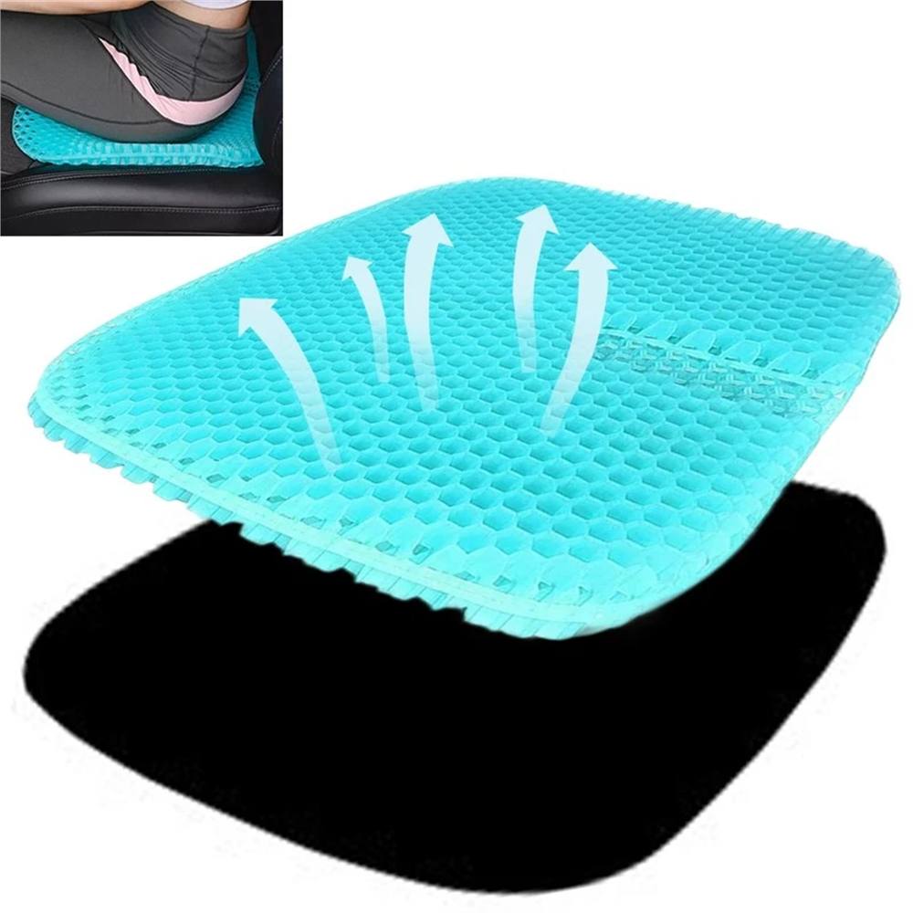 Nordara Large Gel Seat Cushion for Wheelchair Car Office Support Pad in Aqua
