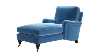 Bluebell Chaise Armchair in Bahama Cotton Matt Velvet - sofa.com