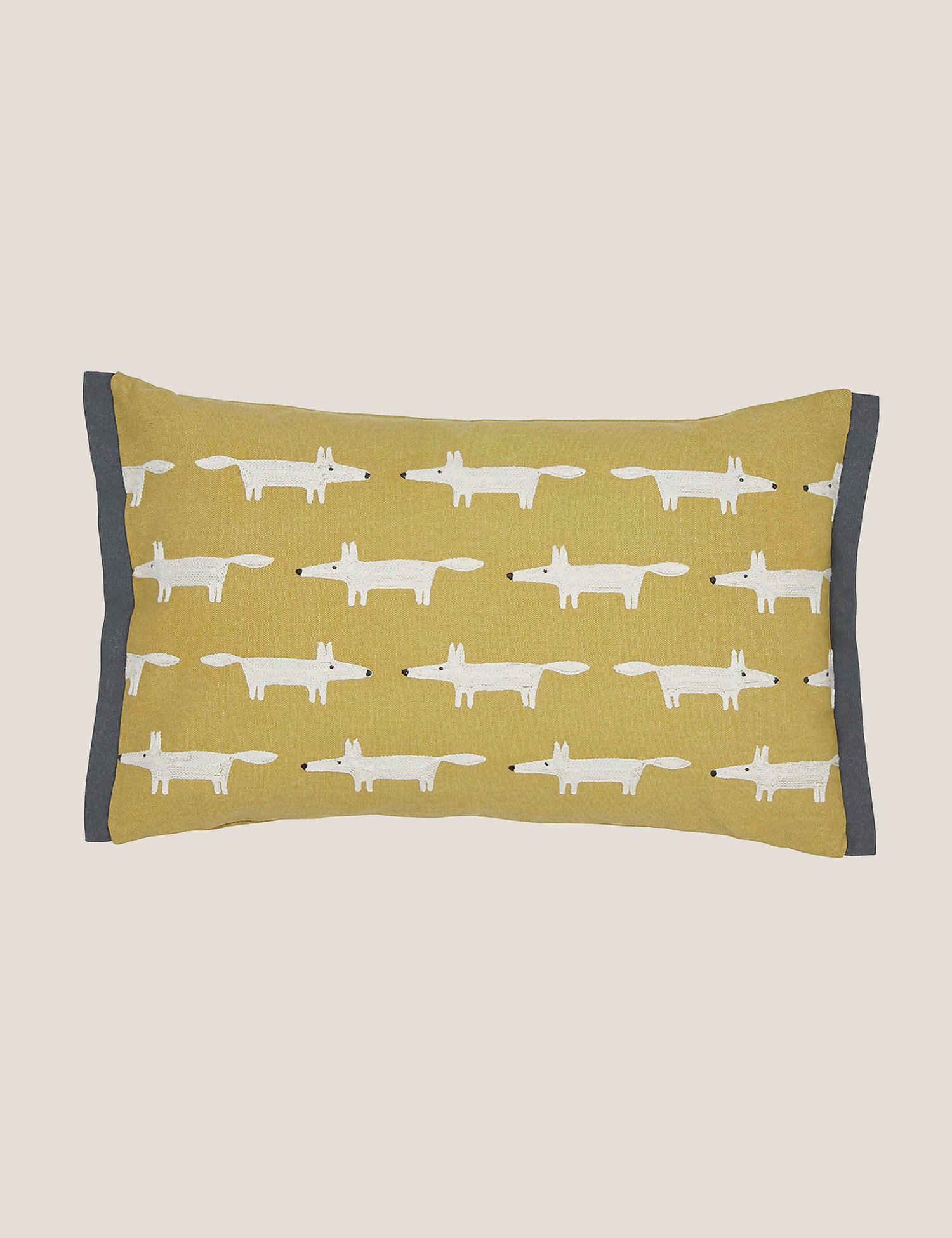 M&S Scion Pure Cotton Mr Fox Bolster Cushion