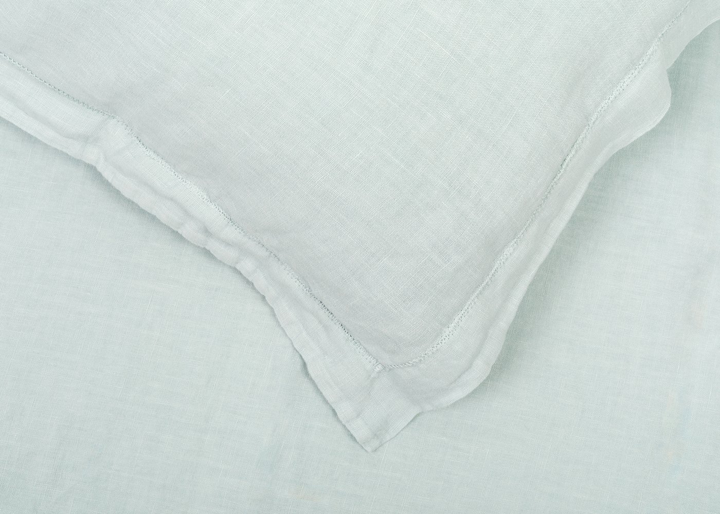 Heal's Washed Linen Mint Fitted Sheet Double