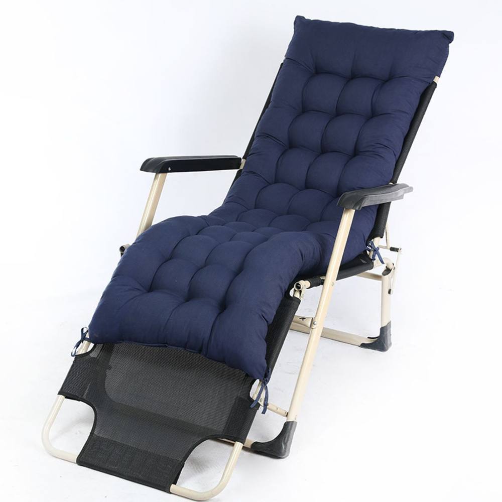 Lishetimig Pack of 2 Sun Lounger Cushion Pad for Garden Recliner Chair in Navy