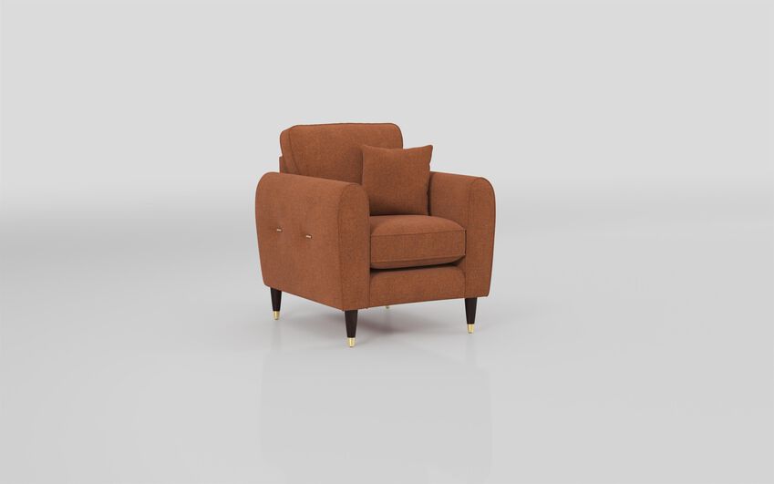Orange Fabric Newsham Armchair