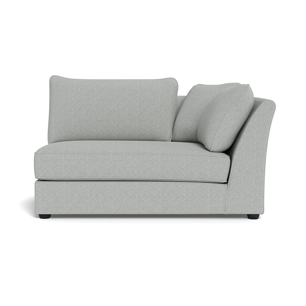 Heal's Tailor Large Curved Right Hand Facing Corner Unit Melton Wool Limestone Black Feet