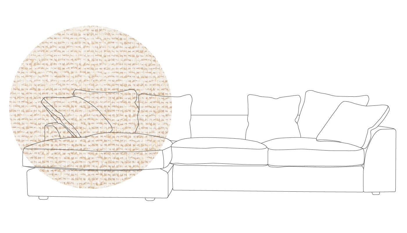 Heal's Cumulus Left Hand Facing Corner Sofa In Texture