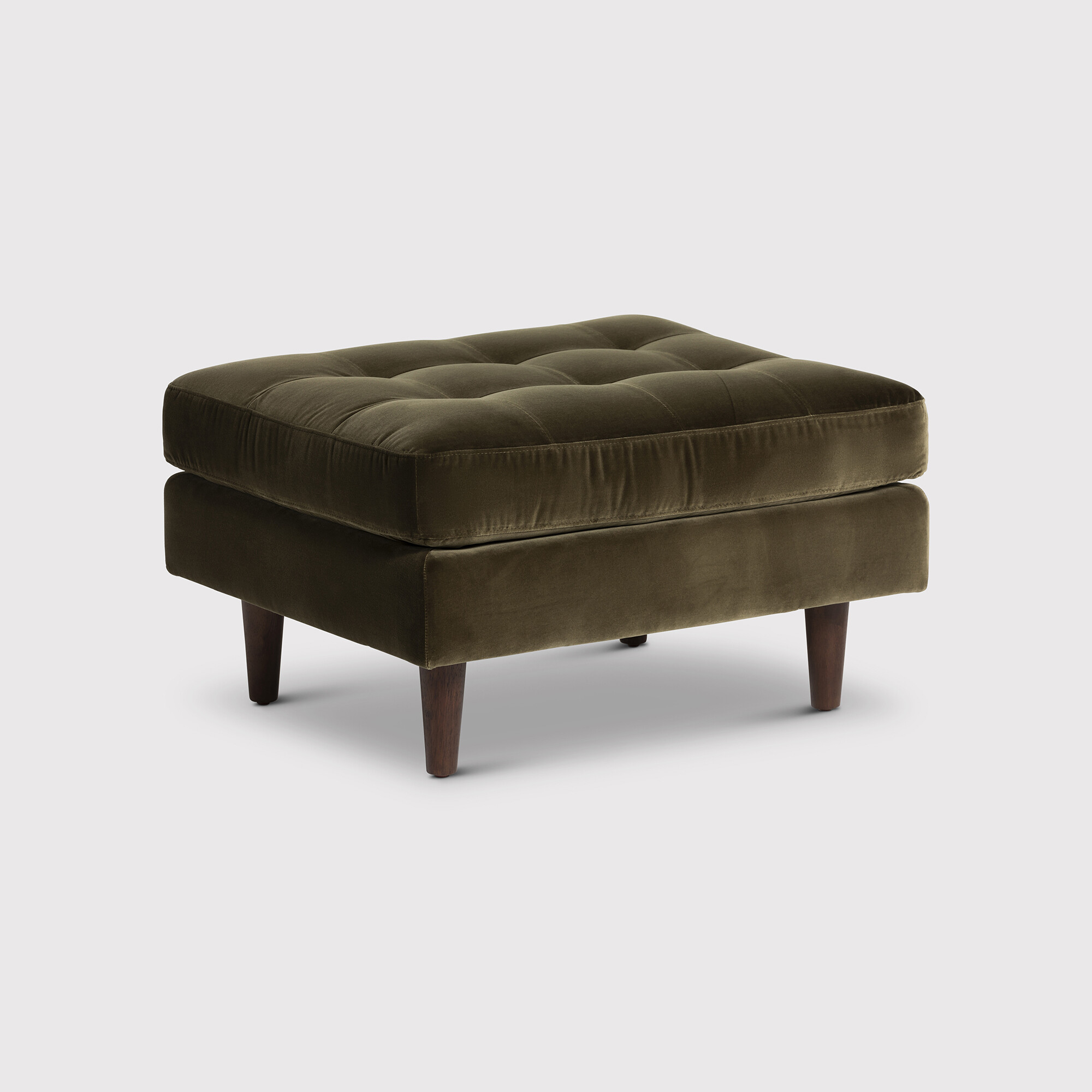 Hemingway Ottoman, Green Velvet | Barker & Stonehouse