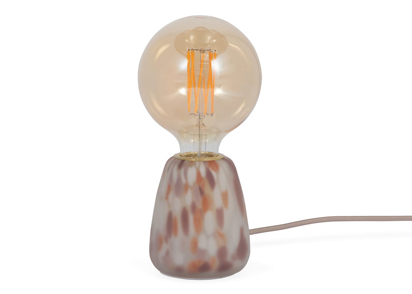 Heal's Confetti Glass Table Lamp Soft Pink/Natural