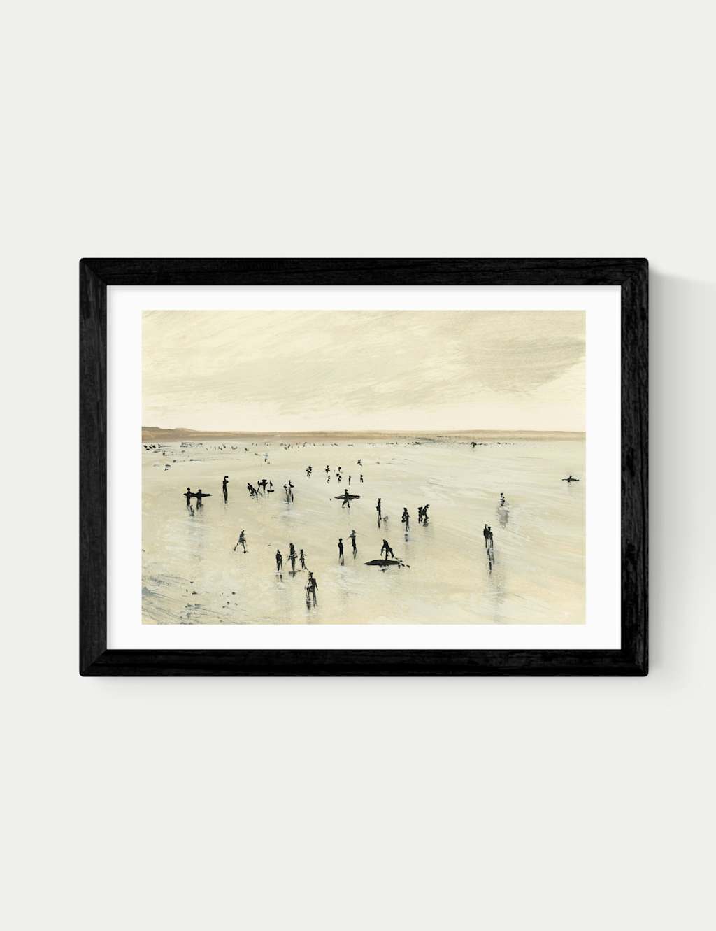 East End Prints Croyde Framed Art Print Black