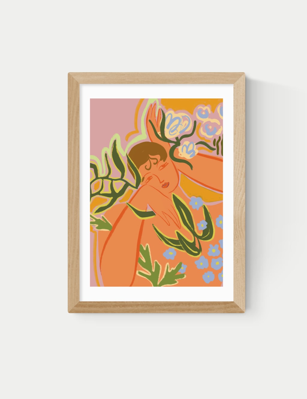 East End Prints Flourish Framed Art Natural