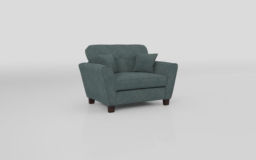 Blue Fabric Paisley Snuggle Chair