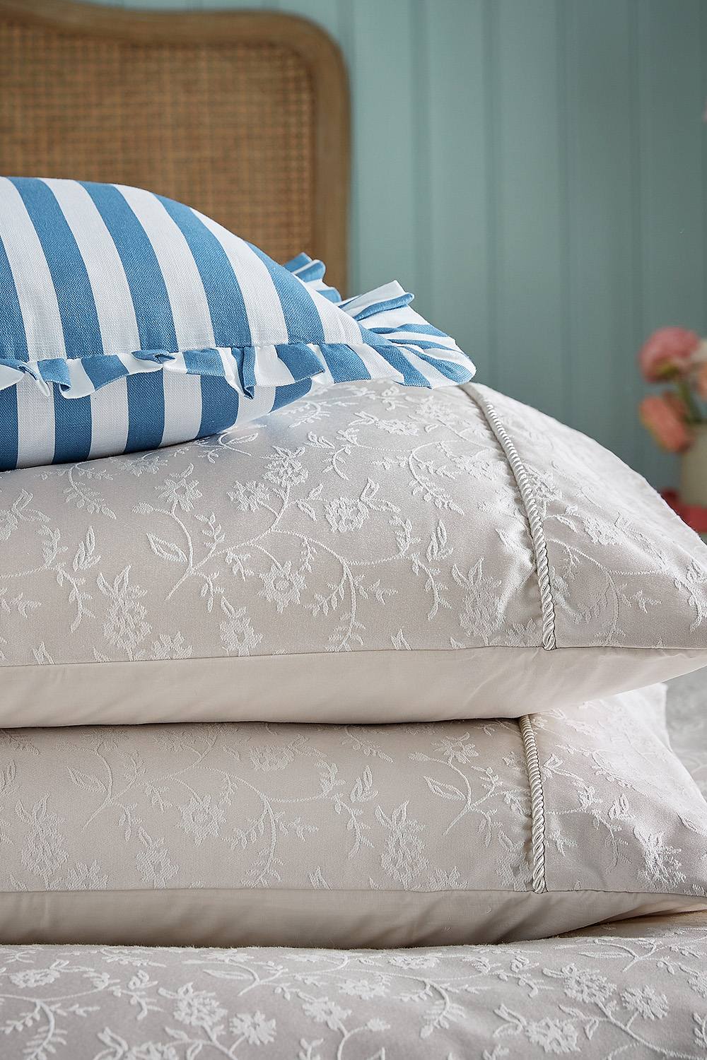 Helena Springfield 'Floral Trail' Jacquard Duvet Cover Set in Cream 5