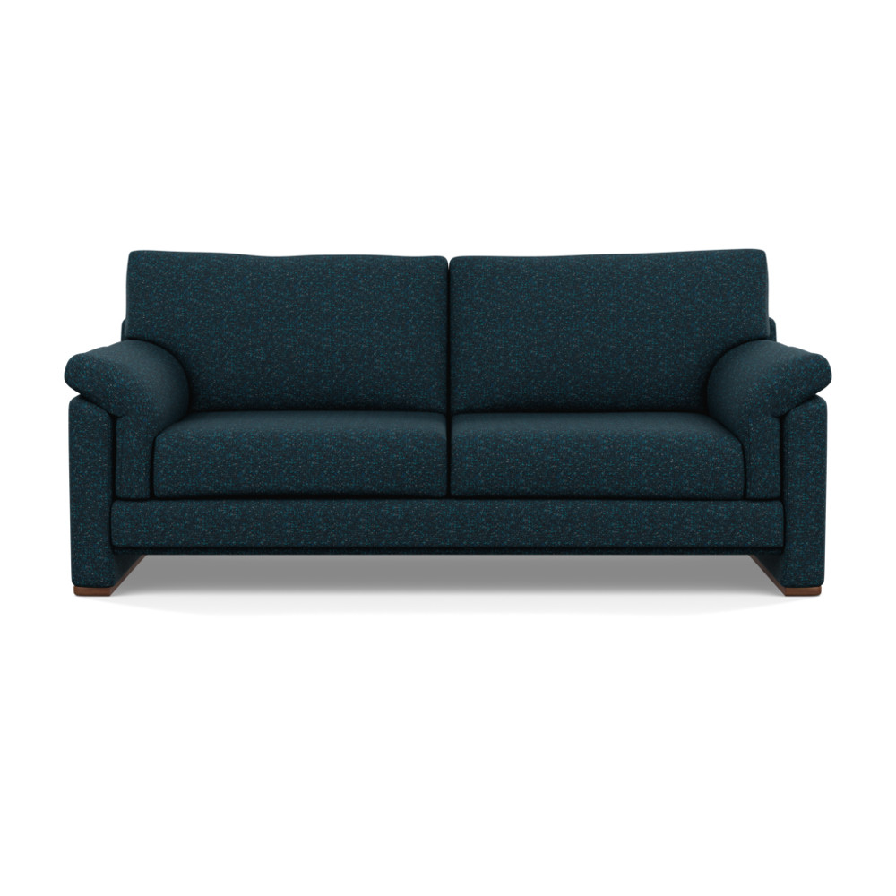 Heal's Paris 3 Seater Sofa Brecon Ink Walnut Feet